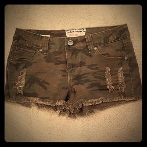 Camouflage Jean Shorts
